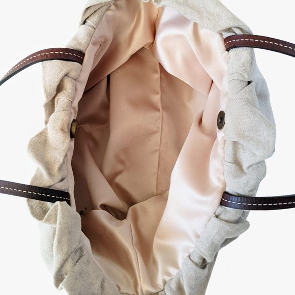 Vintage Moschino Structured Canvas and Leather Tote Bag - Picture 12 of 15